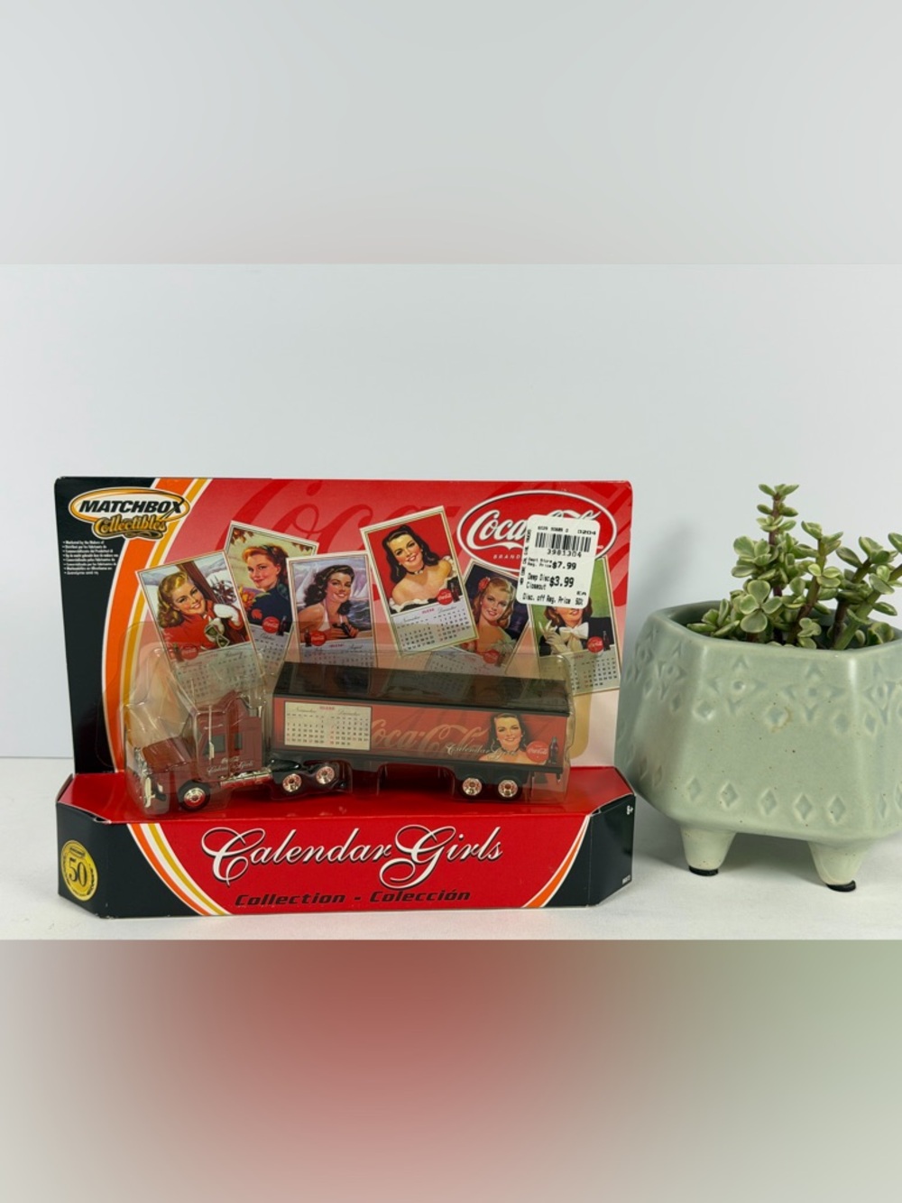 Vintage Coca-Cola Calendar Girls Semi Truck Matchbox NIB Collectible